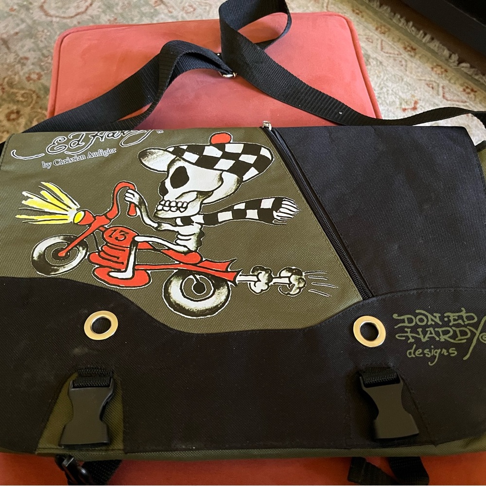 Ed Hardy soft laptop bag $50